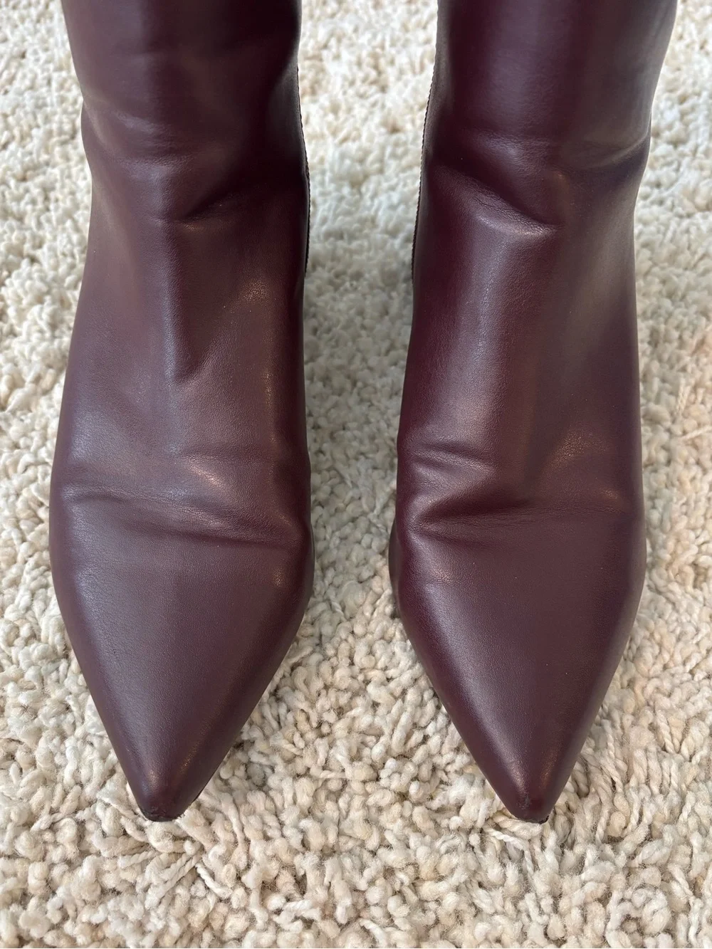 Marc Fisher Dark Red Burgundy Gismo Ankle Heeled Boots Size 7